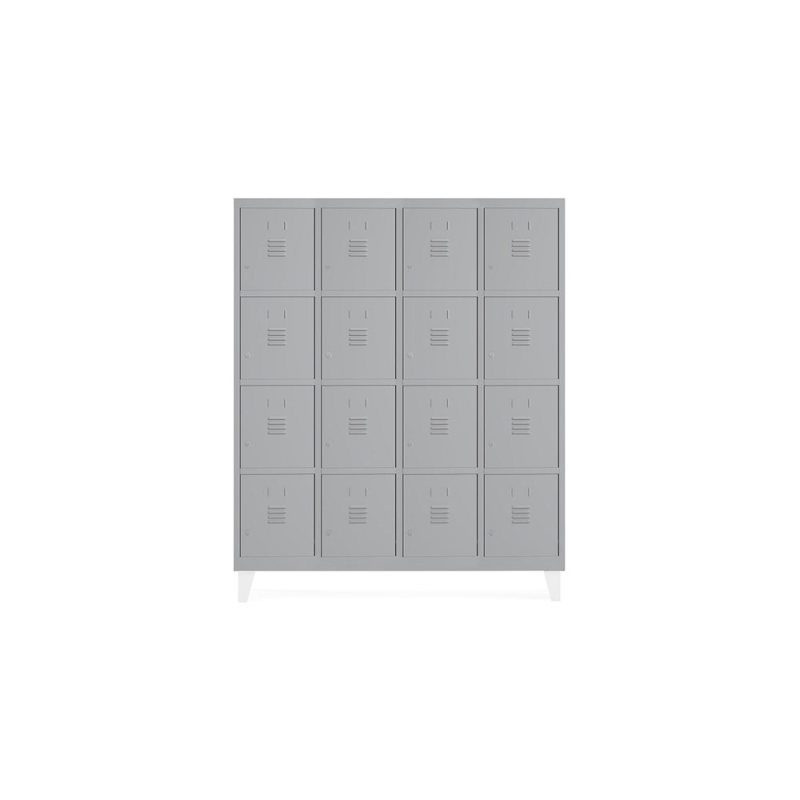 Taquilla metalica rocada 300 4 modulos x 4 puertas gris 1210x500x1800 mm