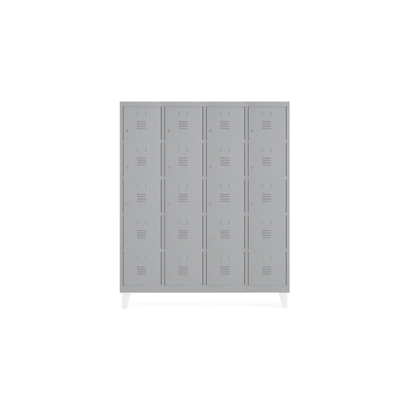 Taquilla metalica rocada 300 4 modulos x 5 puertas gris 1210x500x1800 mm