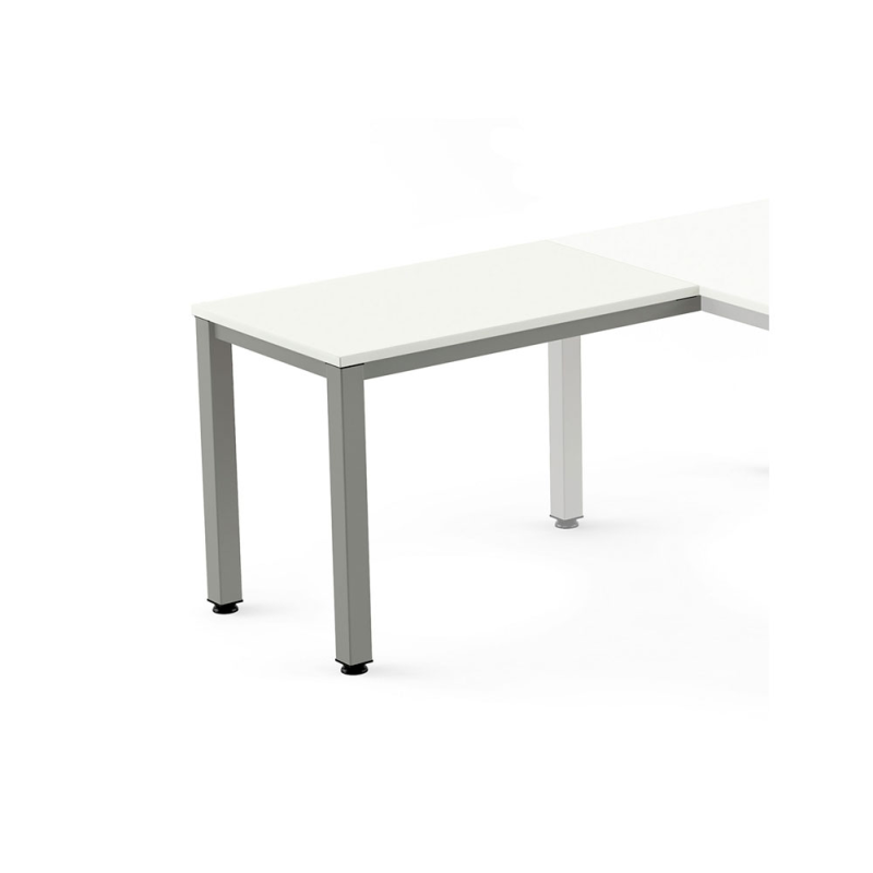 Ala para mesa rocada serie executive 60x100 cm derecha o izquierda acabado ad04 gris/blanco
