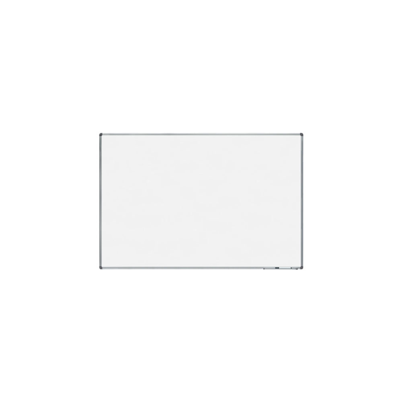 Pizarra blanca rocada lacada magnetica marco aluminio con cantoneras 120x180 cm