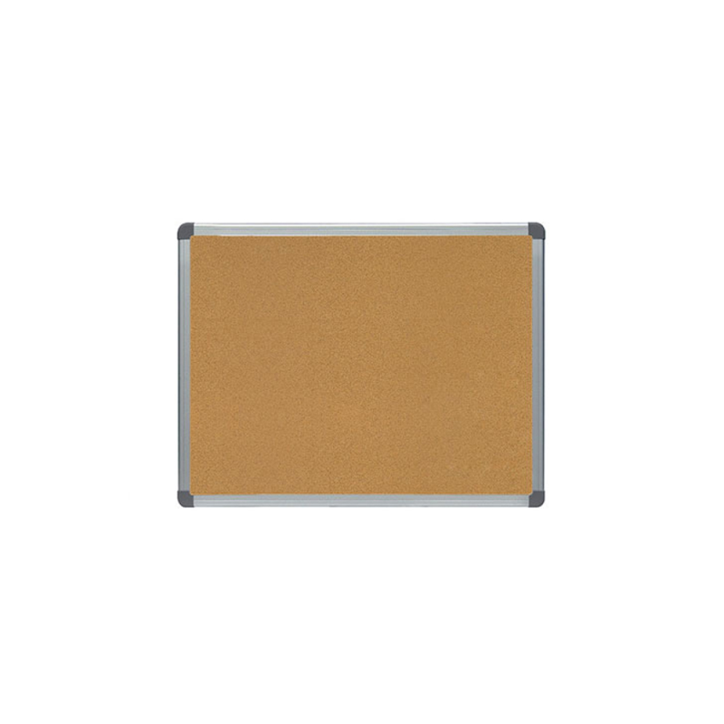 Pizarra corcho rocada marco aluminio con cantoneras 45x60 cm