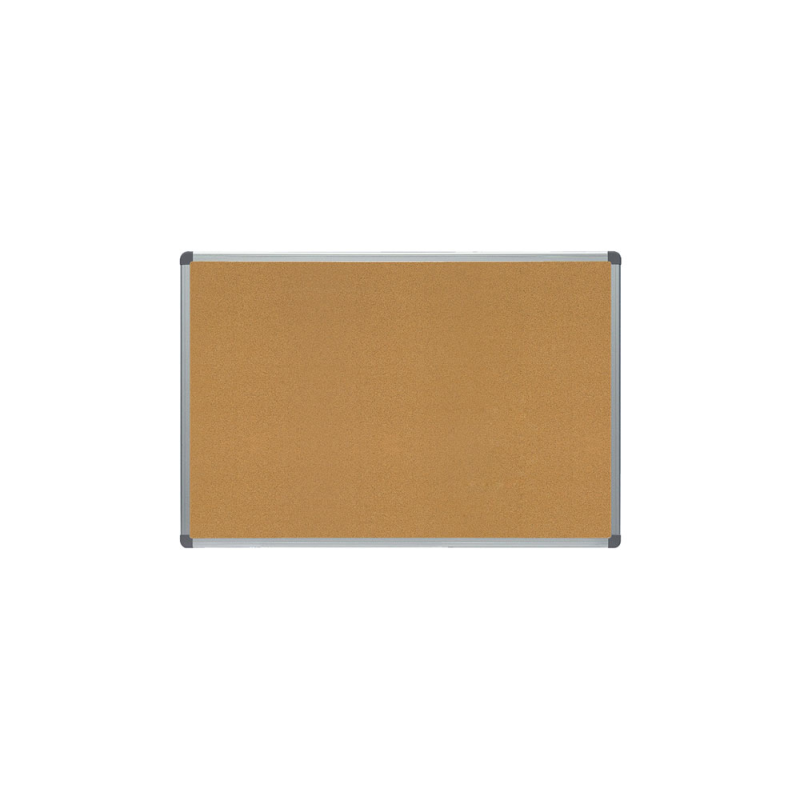 Pizarra corcho rocada marco aluminio con cantoneras 60x90 cm