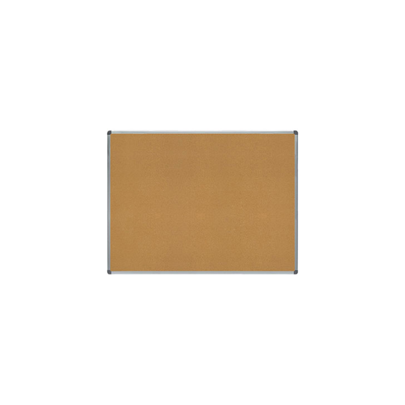 Pizarra corcho rocada marco aluminio con cantoneras 90x120 cm