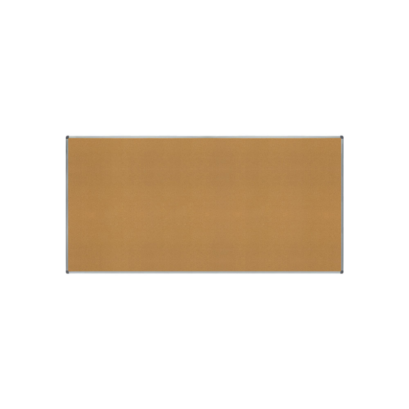 Pizarra corcho rocada marco aluminio con cantoneras 120x240 cm