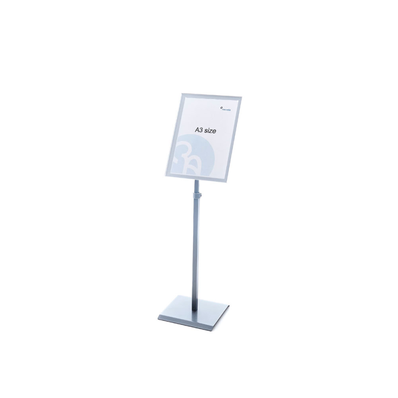 Expositor rocada de suelo magnetico rotativo 90 horizontal/vertical altura ajustable din a3