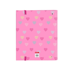 Carpeta con recambio safta din a4 cuadro 5 mm con goma y separadores benetton heart