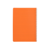 Cuaderno espiral liderpapel a4 pautaguia tapa plastico 80h 90gr cuadro pautado 4mm con margen color naranja