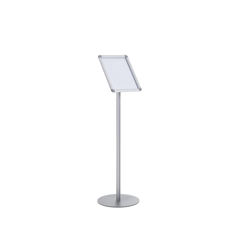Expositor de pie bi-office para formato din a4 marco aluminio plegable 1100x320 cm