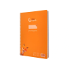 Cuaderno espiral liderpapel a4 pautaguia tapa plastico 80h 90gr cuadro pautado 4mm con margen color naranja
