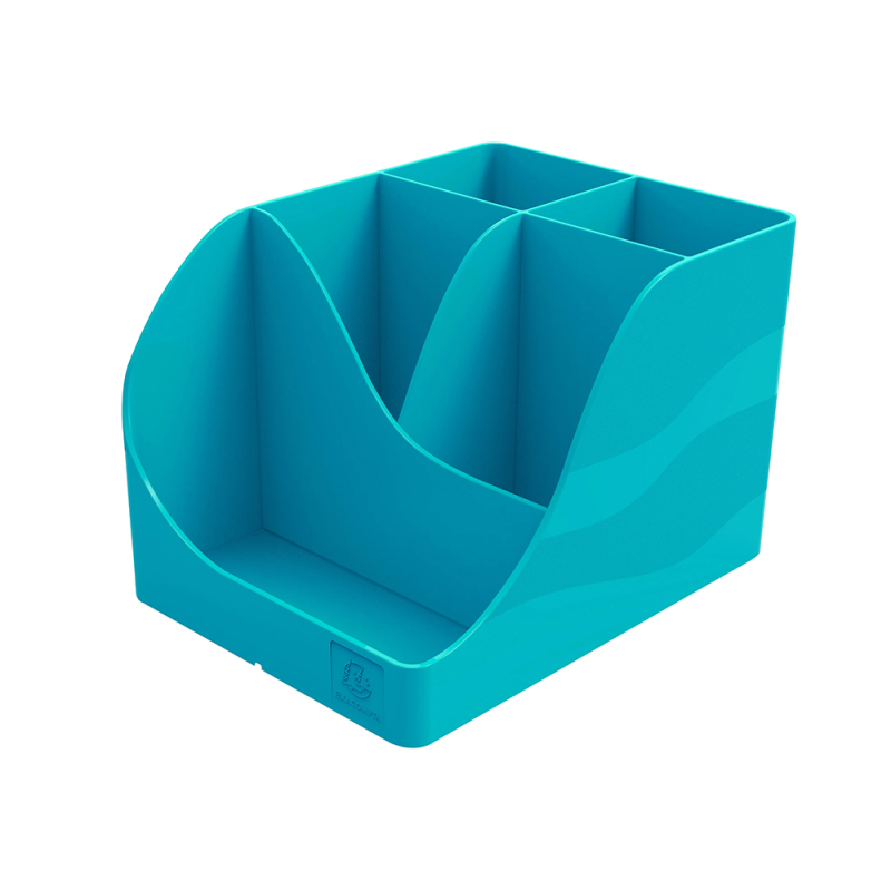 Cubilete portalapices exacompta skandi plastico reciclado color azul pacifico 155x119x109 mm