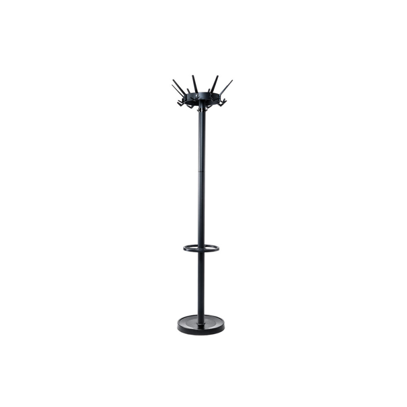 Perchero maulcaligo 32 colgadores con paraguero color negro 460x460x1752 mm