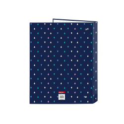 Carpeta carton folio 4 anillas mixtas safta benetton drop