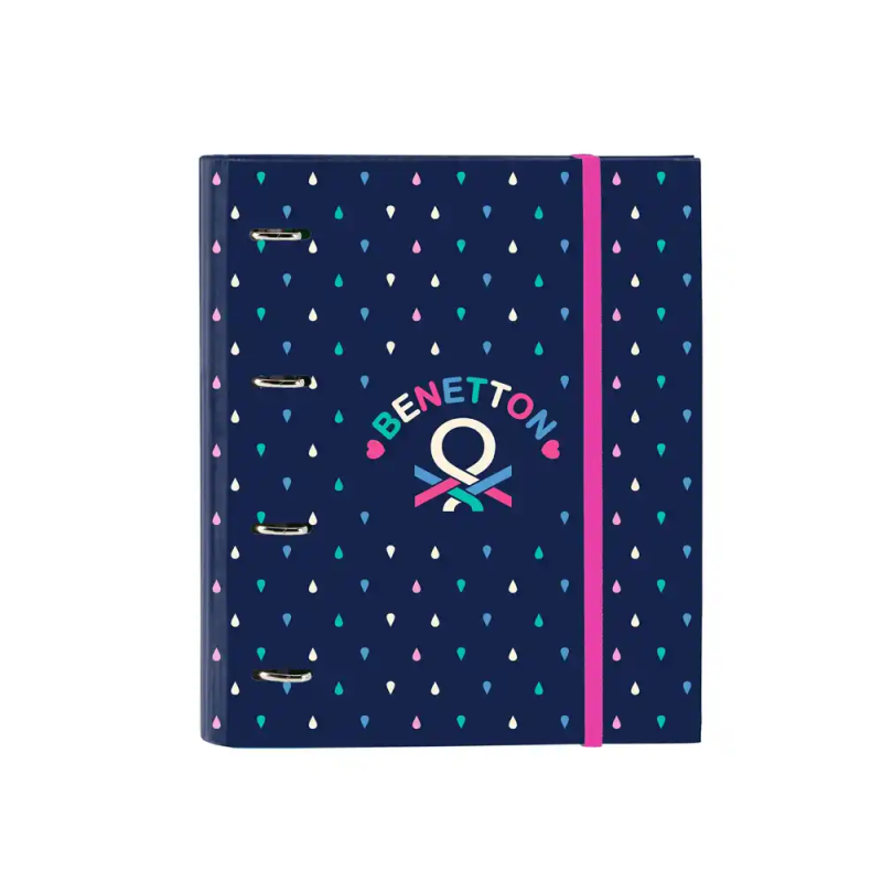 Carpeta con recambio safta din a4 cuadro 5 mm con goma y separadores benetton drop