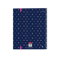 Carpeta con recambio safta din a4 cuadro 5 mm con goma y separadores benetton drop