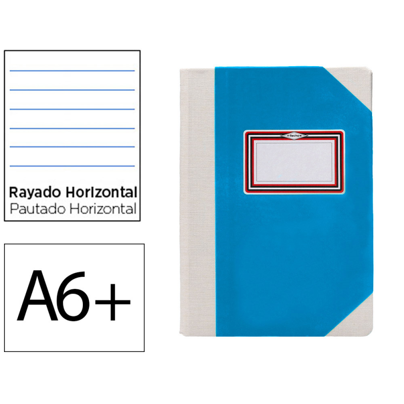 Libro cartone cosido fernandes flecha din a6+ rayado horizontal 50 hojas 100 gr amarillo