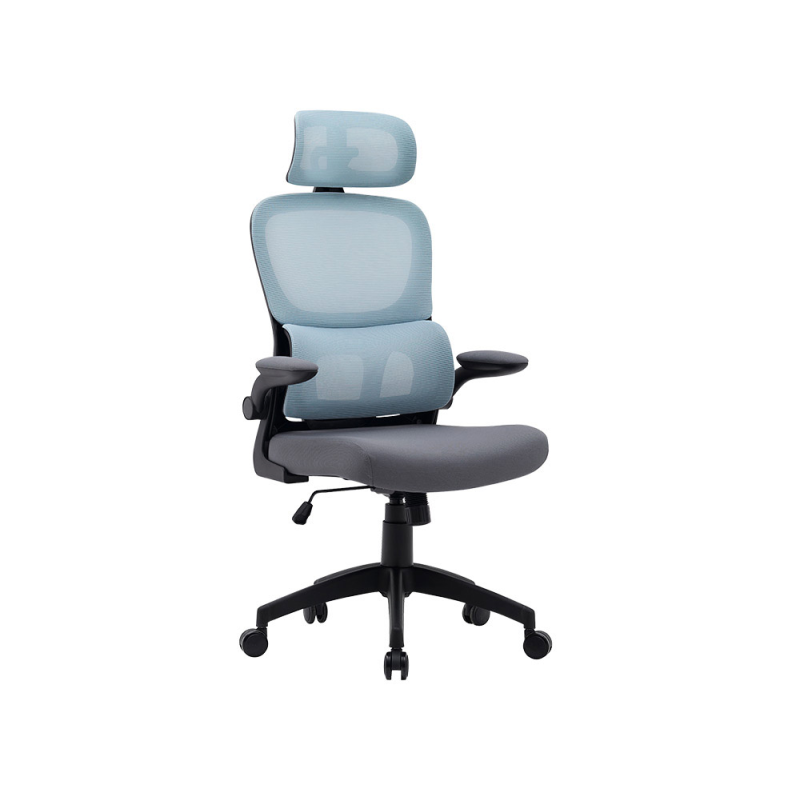 Silla q-connect direccion sorrento malla base metalica alt max 1320 anc 650 prof 600 mm ruedas premium azul gris
