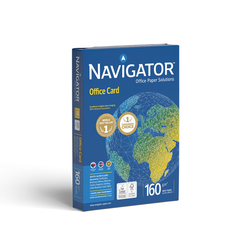 Papel fotocopiadora navigator din a3 160 gramos papel multiuso ink-jet y laser paquete de 250 hojas