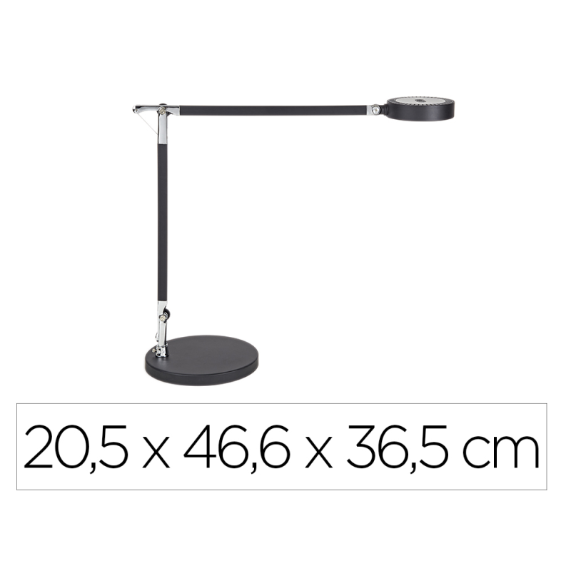 Lampara de escritorio maul led 5w 618lm luz ajustable panel tactil doble brazo negra