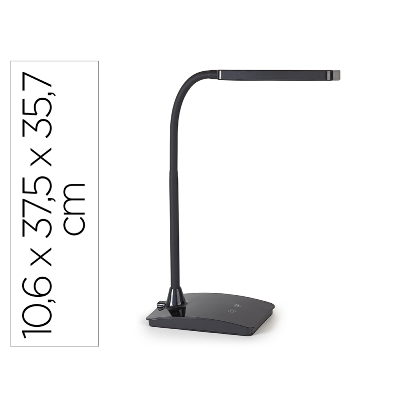 Lampara de escritorio maul led 5w 616lm luz ajustable panel tactil doble brazo negra