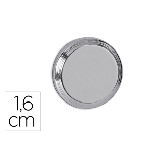Iman maul cilindrico de neodimio 1,6 cm peso max. 5 kg diametro color plata