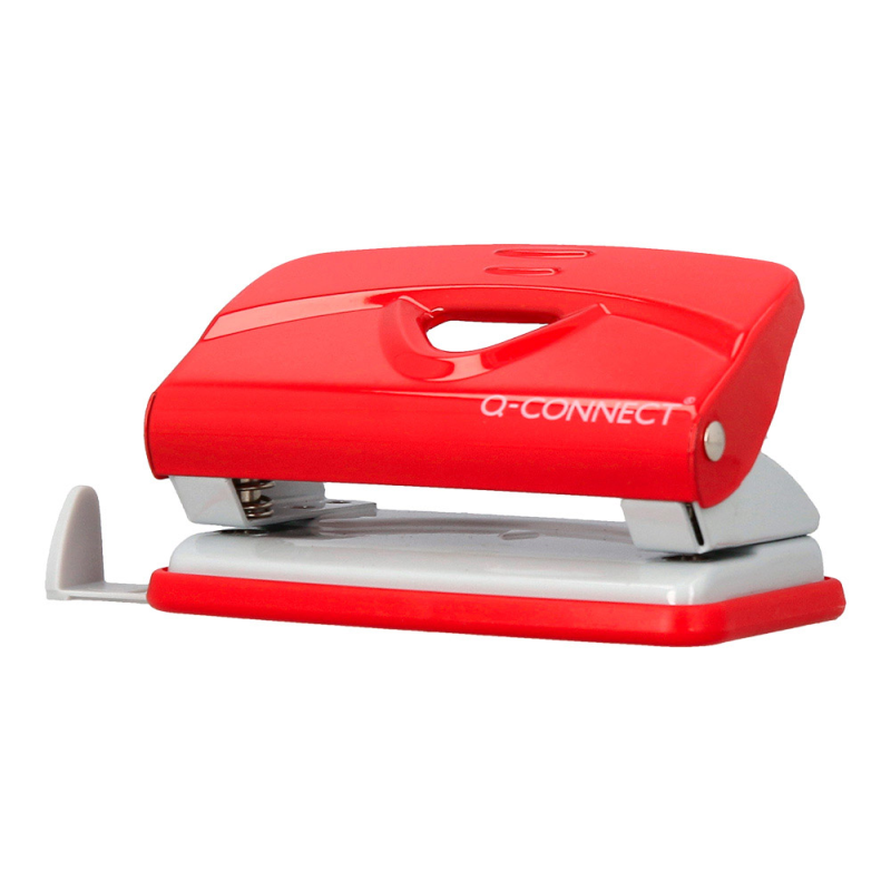 Taladrador q-connect kf14216 rojo abertura 1 mm capacidad 10 hojas