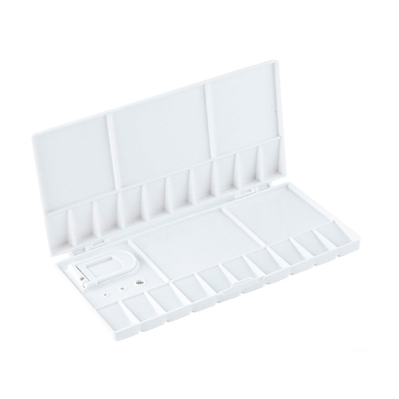 Paleta plastico liderpapel para pintura plegable con tapa y agujero para el pulgar 20x10x1,8 cm