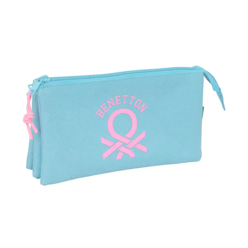 Bolso escolar portatodo safta triple benetton basics 120x220x30 mm