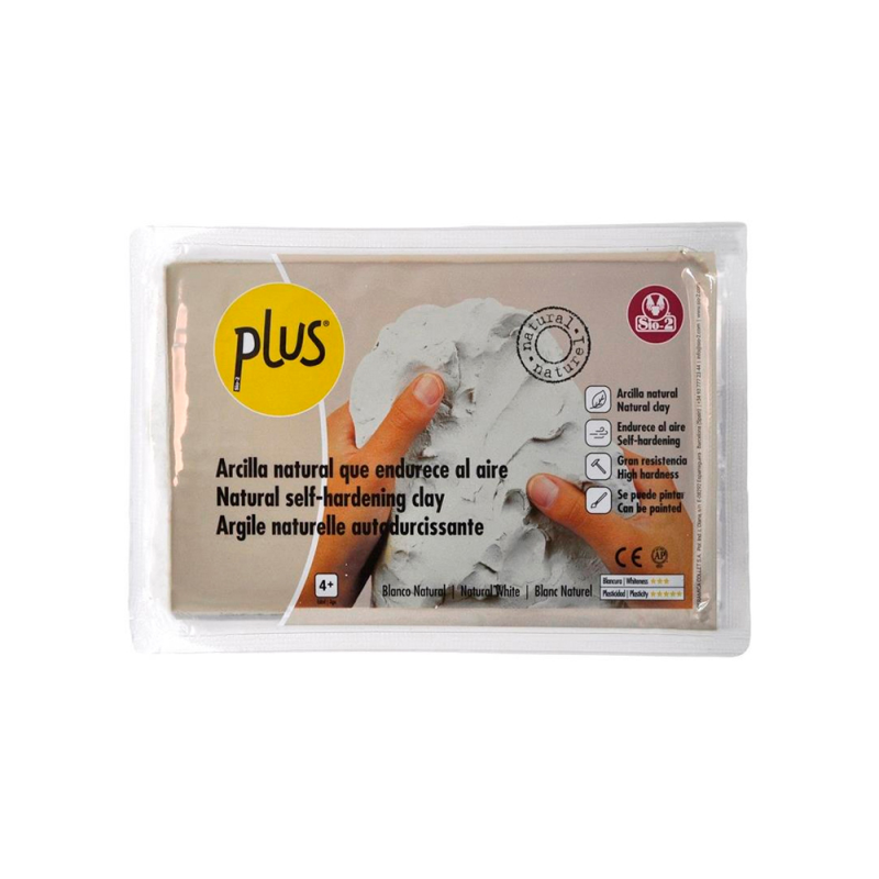 Pasta de modelar sio-2 plus color blanco natural paquete de 1 kg