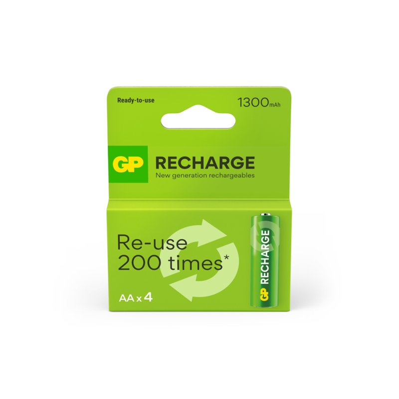 Pila gp recargable aa 1300 mah blister de 4 unidades