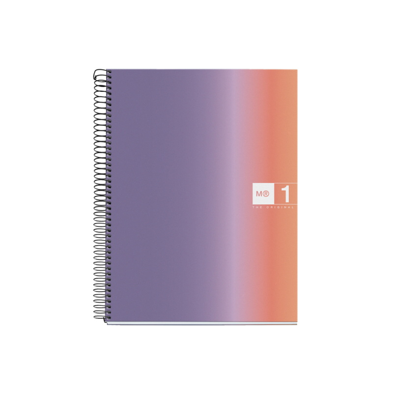 Cuaderno espiral miquelrius din a4 80 hojas 90 gr cuadro 5 mm tapa forrada aurora provence
