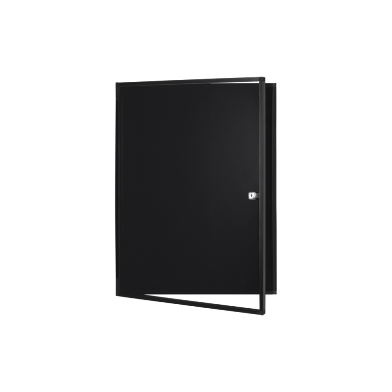 Vitrina de anuncios bi-office new gen magnetica acero lacado 6xa4 para interior color negro 696x636x36 mm