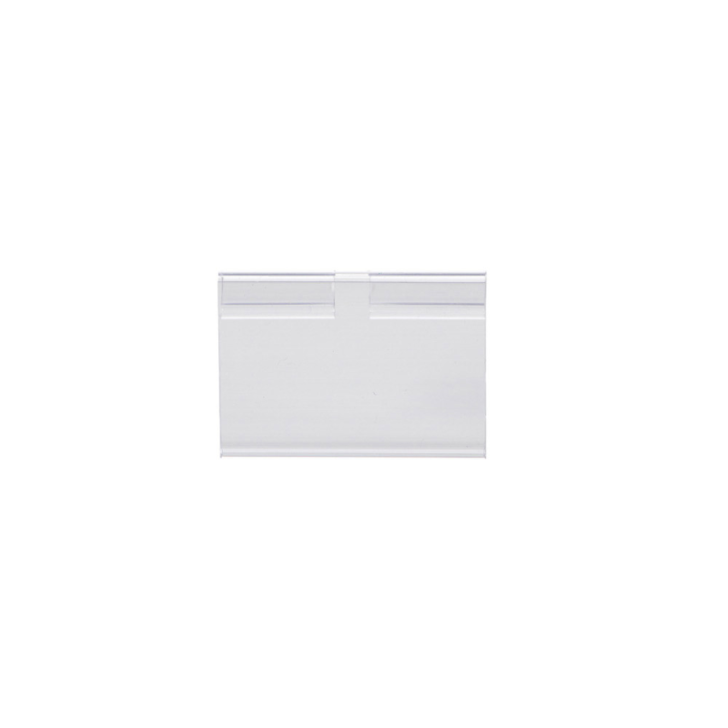 Soporte portaprecios q-connect para ganchos en t etiqueta 39x60mm transparente