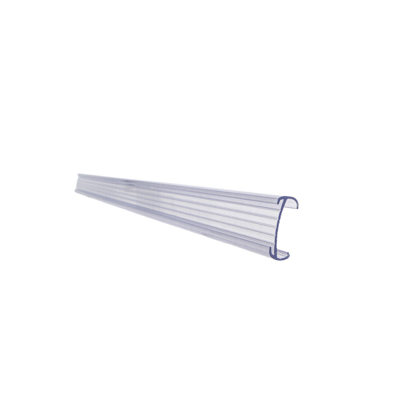 Soporte portaprecios q-connect reutilizable para estanteria etiqueta 40x1000 mm transparente