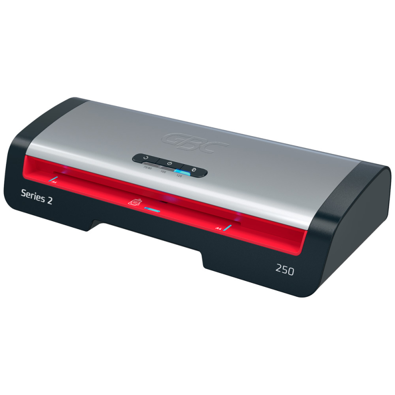 Plastificadora gbc 250 office din a4 apagado automatico 2 rodillos hasta 125 micras