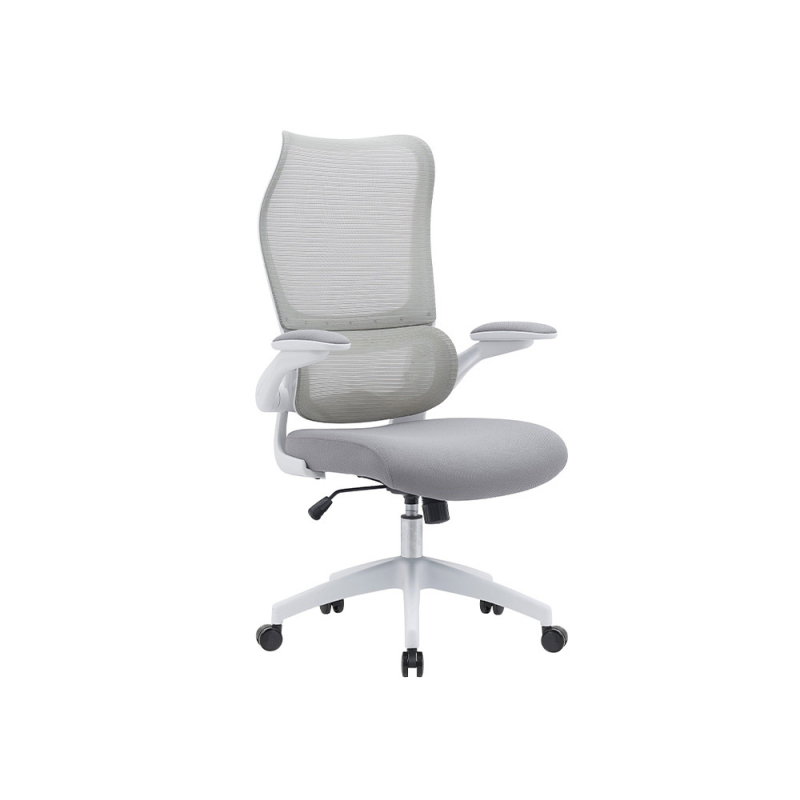 Silla q-connect oficina catania malla alt max 1230 mm anc 510 mm prof 490 mm ruedas premium color gris blanco