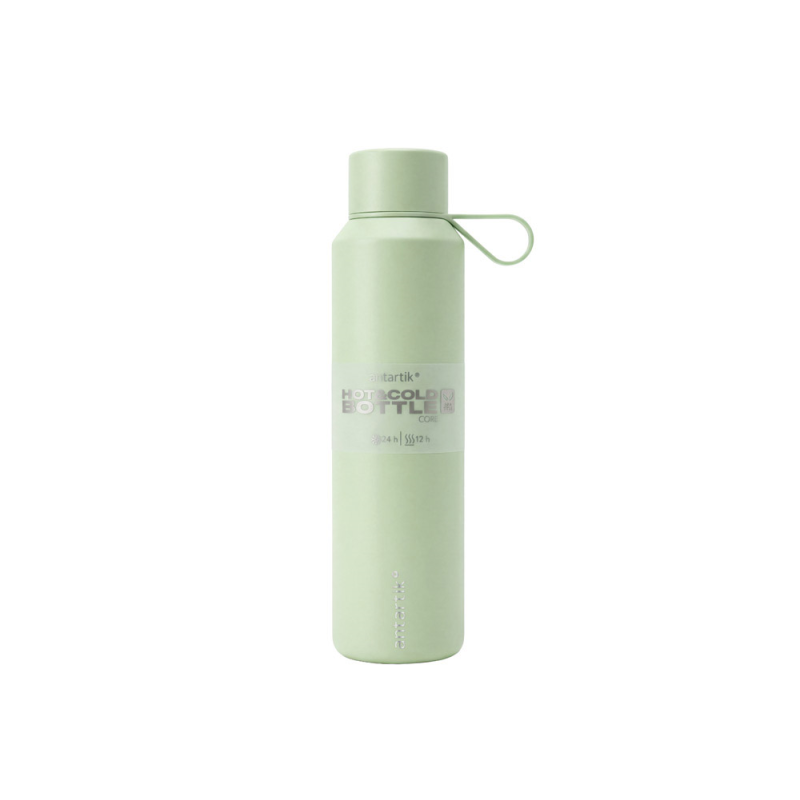 Botella portaliquidos antartik core isotermica acero inoxidable libre de bpa verde matcha 600 ml