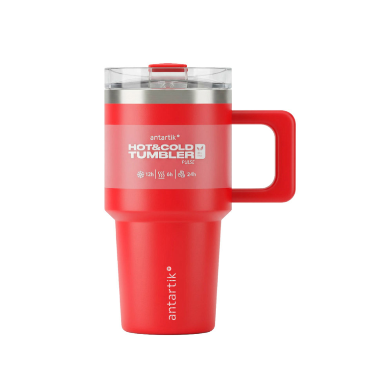 Taza termica asa antartik pulse isotermica tapa hermetica acero inoxidable pajita libre bpa rojo 570 ml