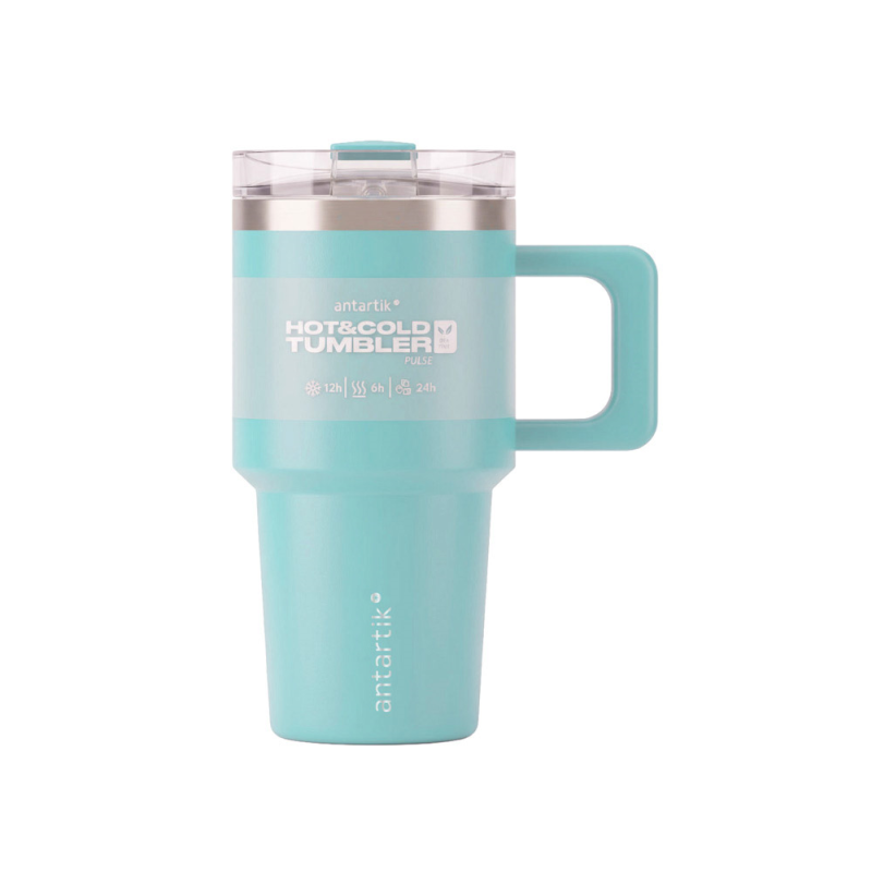 Taza termica asa antartik pulse isotermica tapa hermetic acero inoxidable pajita libre de bpa azul celeste 570 ml