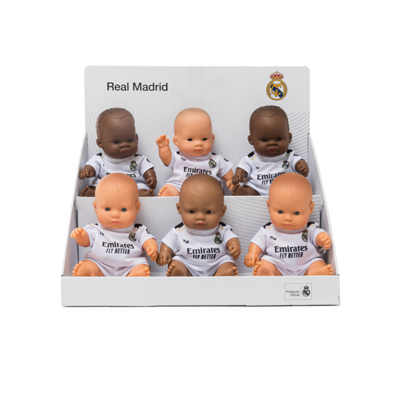 Muñeco miniland real madrid expositor de 12 unidades surtidas