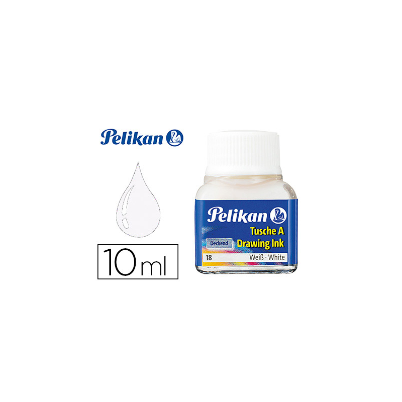 Tinta china pelikan blanco bote de 10 ml