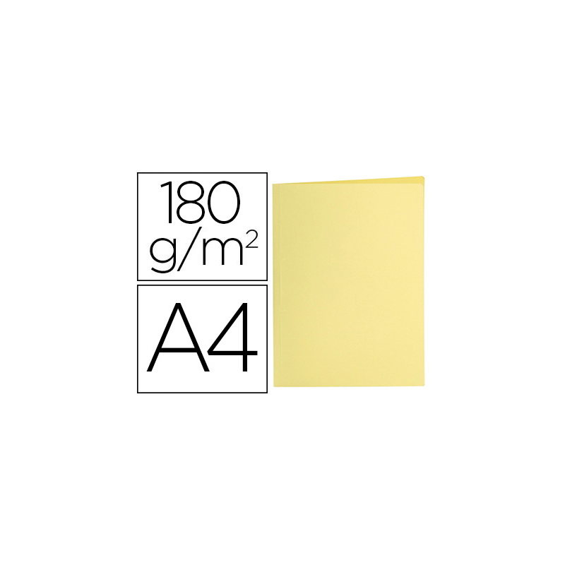 Subcarpeta liderpapel a4 amarillo pastel 180g/m2