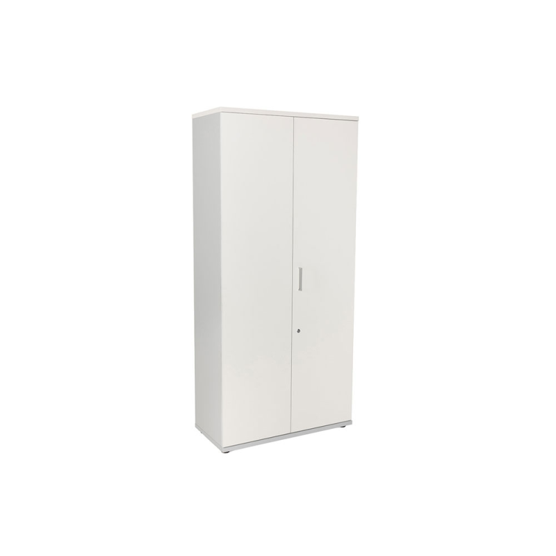 Armario rocada con cuatro estantes y dos puertas serie store 195x90x45 cm acabado an04 gris/blanco