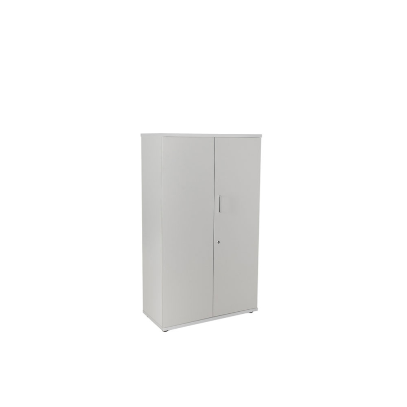 Armario rocada con tres estantes y dos puertas serie store 156x90x45 cm acabado gris/gris