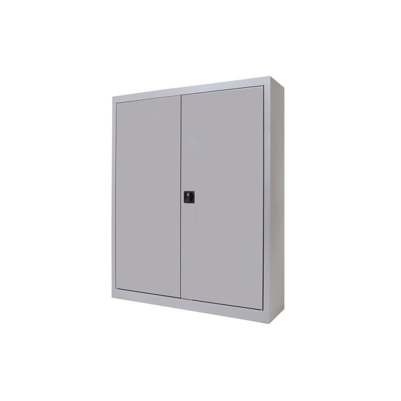 Armario metalico rocada dos puertas batientes incluye dos balda 102x105x45 cm acabado ac00 gris/gris