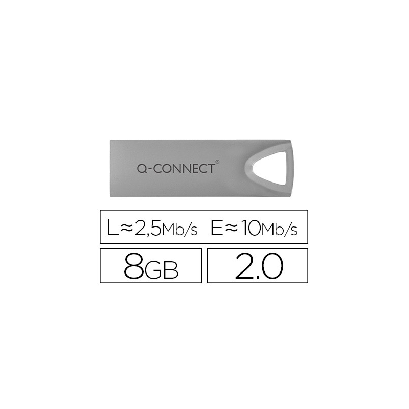 Memoria usb q-connect flash premium 8 gb 2.0