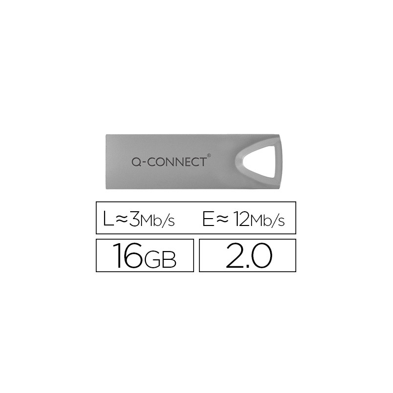 Memoria usb q-connect flash premium 16 gb 2.0