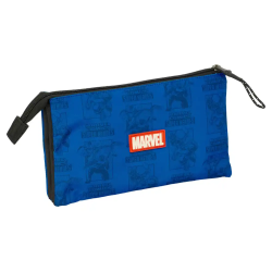 Bolso escolar portatodo safta triple avengers 120x220x30 mm