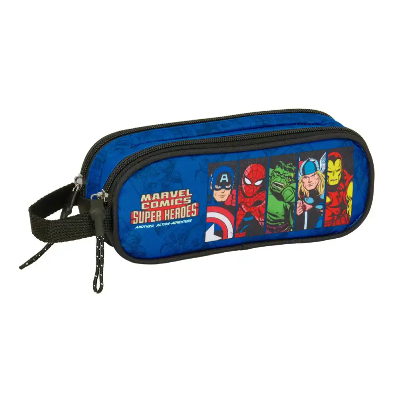 Bolso escolar portatodo safta doble cremallera avengers 80x210x60 mm