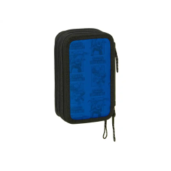 Plumier escolar safta triple cremallera 37 piezas avengers 195x125x55 mm