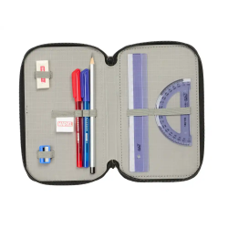 Plumier escolar safta triple cremallera 37 piezas avengers 195x125x55 mm